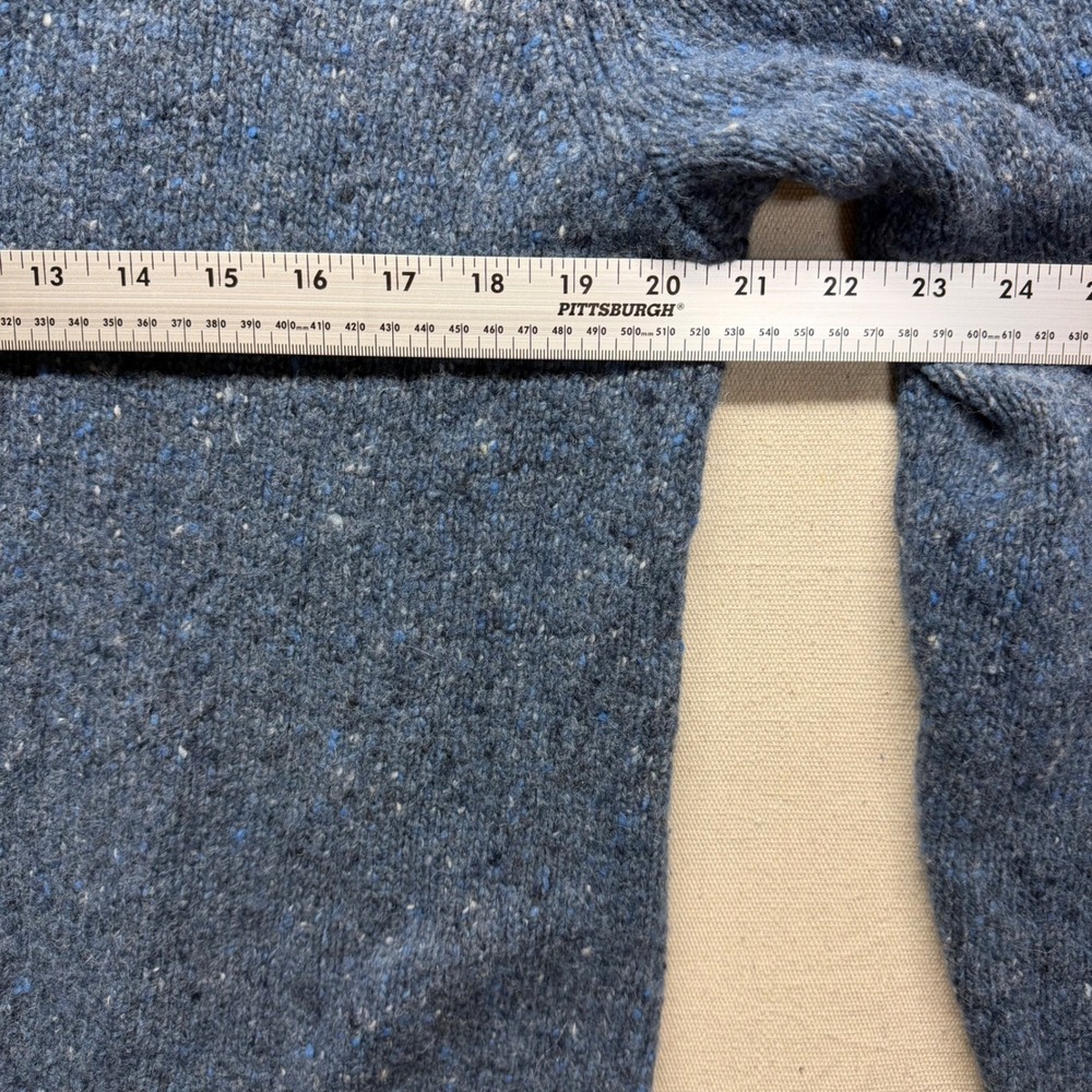 Jos. A. Bank 1905 Mens Blue Merino Wool Alpaca Blend Quarter Zip‎ Sweater Medium - Picture 12 of 16